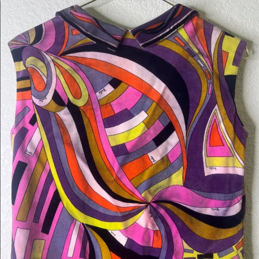🔥‎ 👗 1960’s RARE Emilio Pucci Top or mini dress  Dress Size 10 - Picture 4 of 8